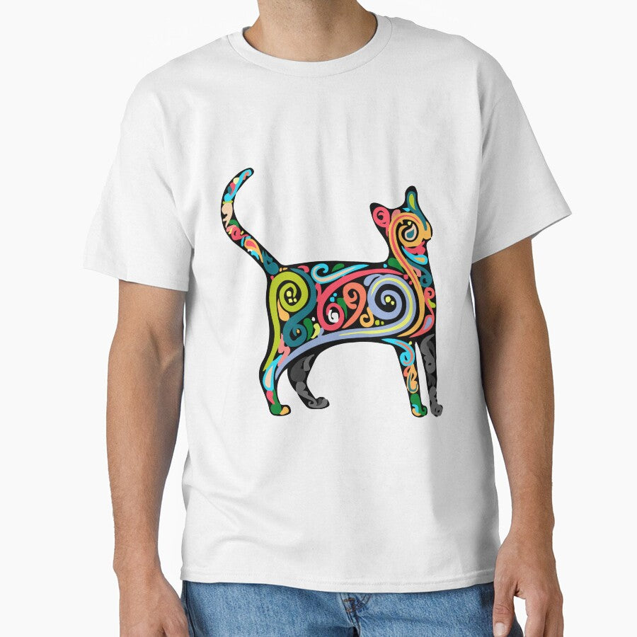 Colorful Cat T-Shirt by AllStarMerch