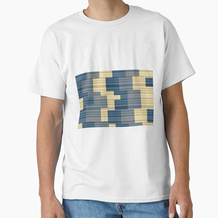 Triplay Blues-CHECKS AND SQUARES ozcushionstoo by ozcushionstoo