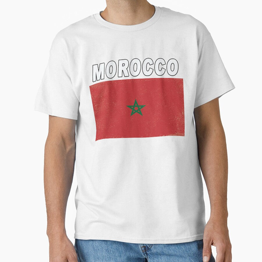 Morocco National Sport Design - Distressed Moccocan Flag by merchhost