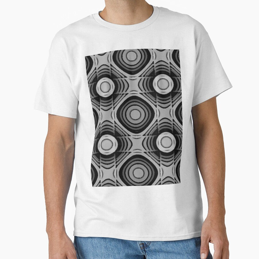 RETRO BLACK WHITE AND GREY DAYZ PATTERN FOR FUNKY LIVING SPACES by ozcushionstoo