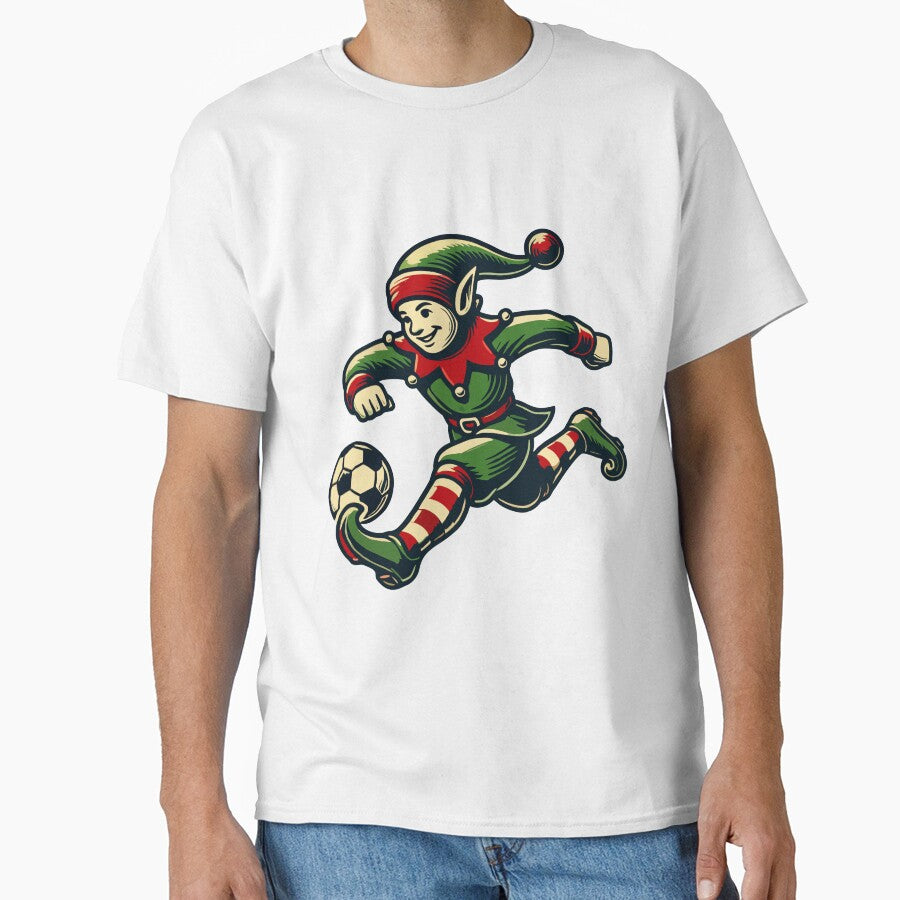 Christmas Elf Soccer Player Fun by LuminOrb