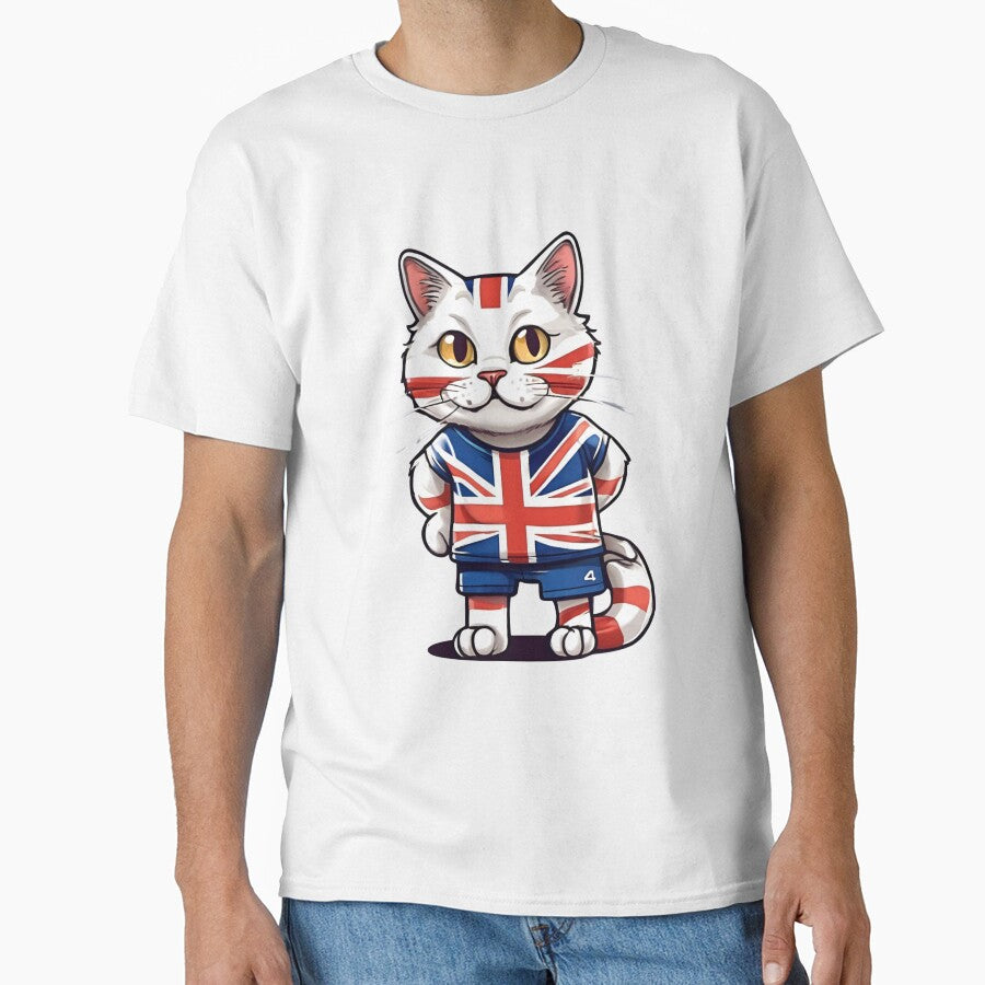 England UK Sports Team: a Cat wearing colours of British Flag D03 by PerfectDay2Play