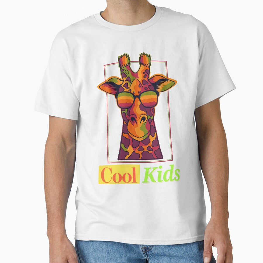 Cool Kids and Giraffe - Coolest animal apparel by TheArtistOf2022