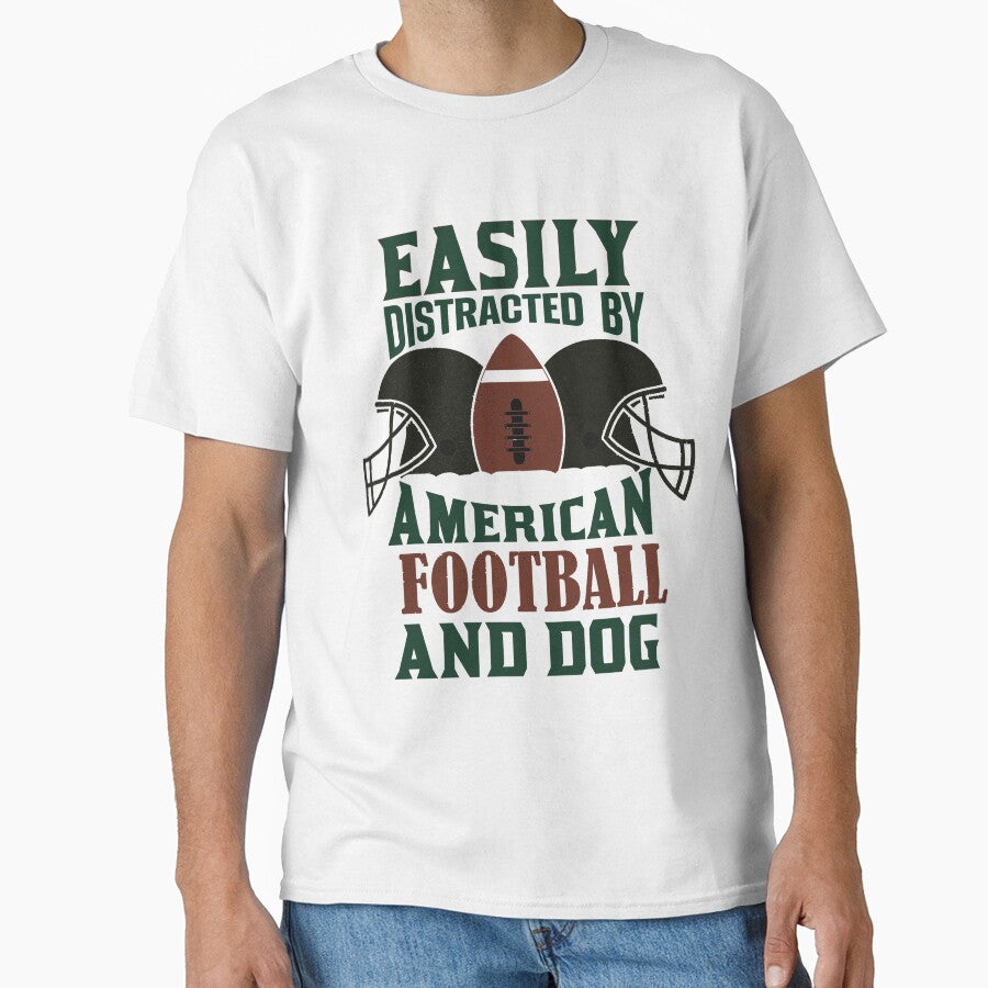 Easily distracted by american football and dog by Oulboujers