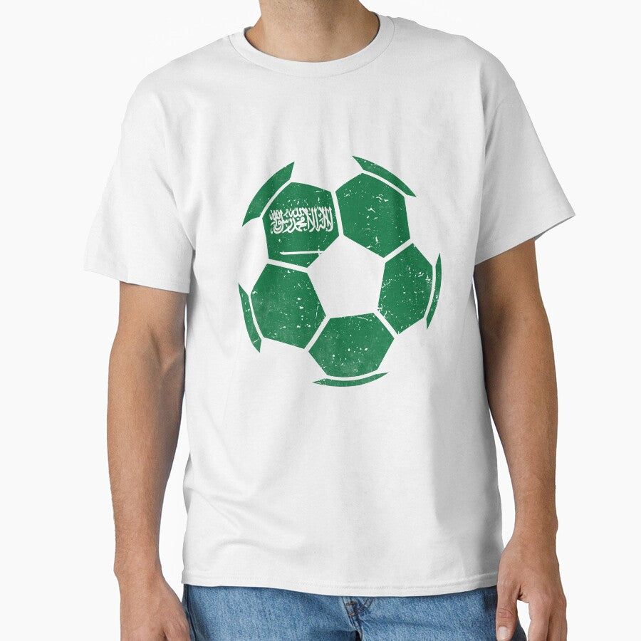 Saudi Arabia Soccer Ball Flag Jersey Saudi Football Fan by EIMgraphic