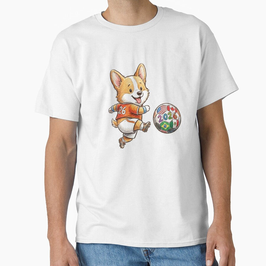 Cute Corgi Soccer Striker - 2026  Orange Jersey by TaiwanMemory