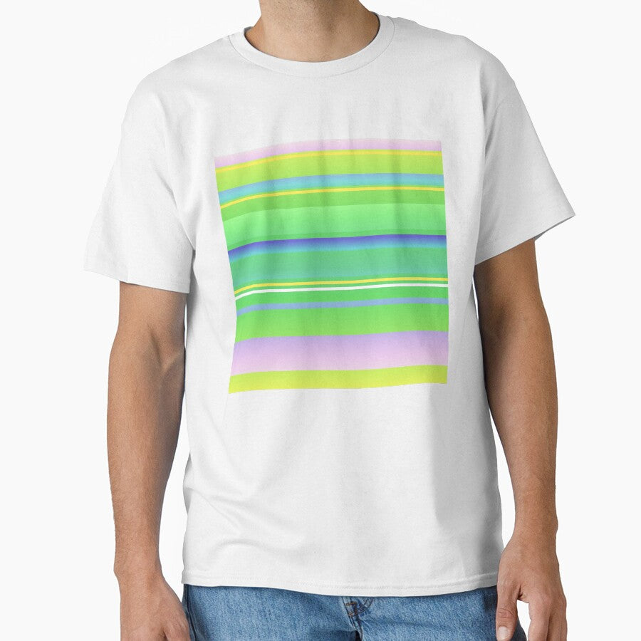 Green artsy striped | Green artistic line pattern by lausn