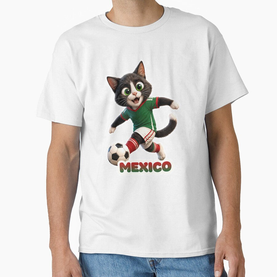 Sticker - Decal - Soccer Spirit: Mexico Cat Kicker by ForeverPrintsOK
