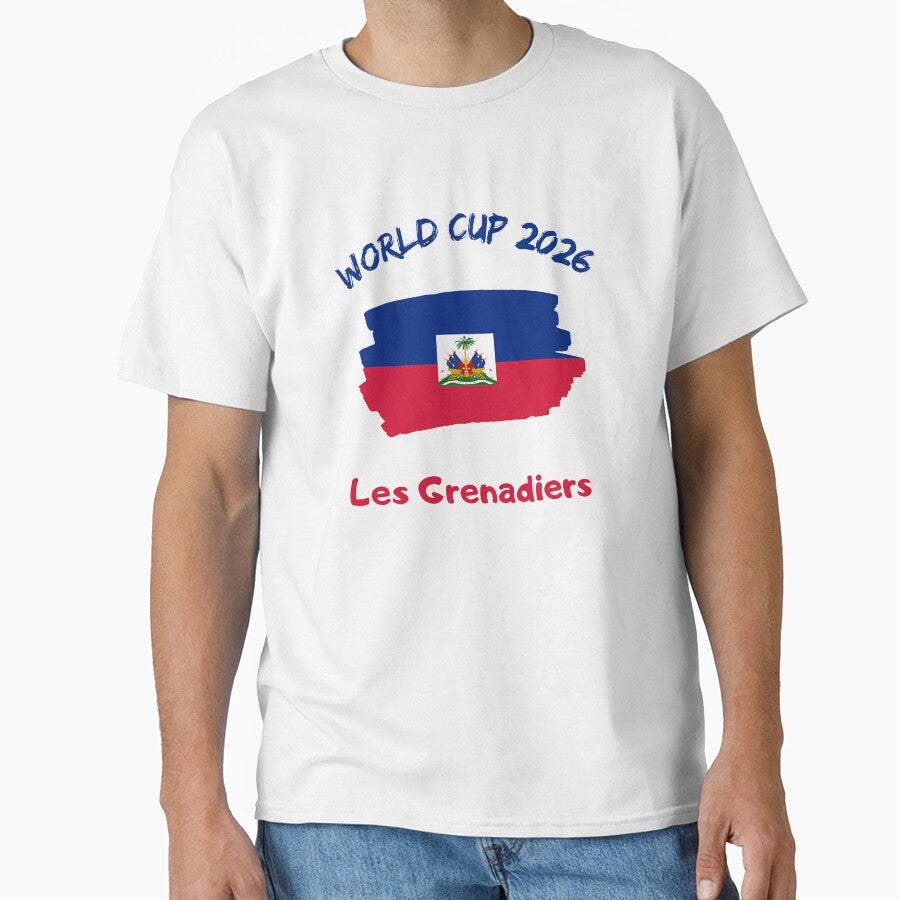 Haiti Football Fan Haitian Soccer Supporter National Team Pride Caribbean 2026 T-Shirt_90544900 by gidget-gadget