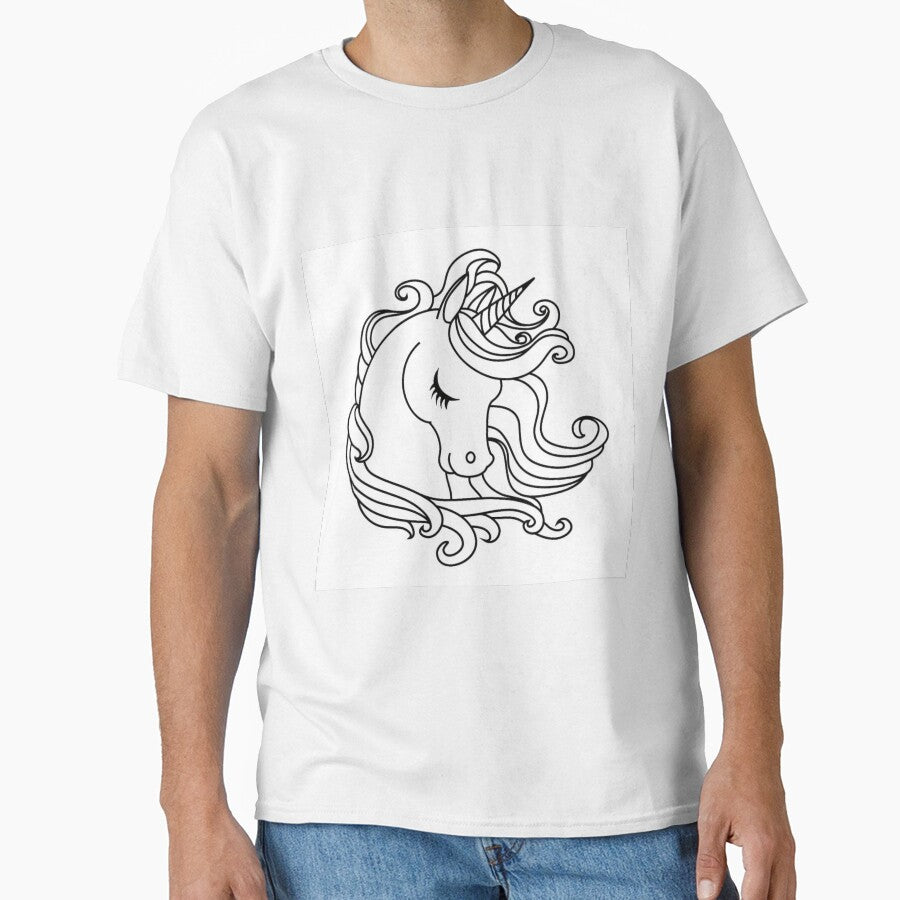 Pretty Unicorn Outline by Mywaymylife