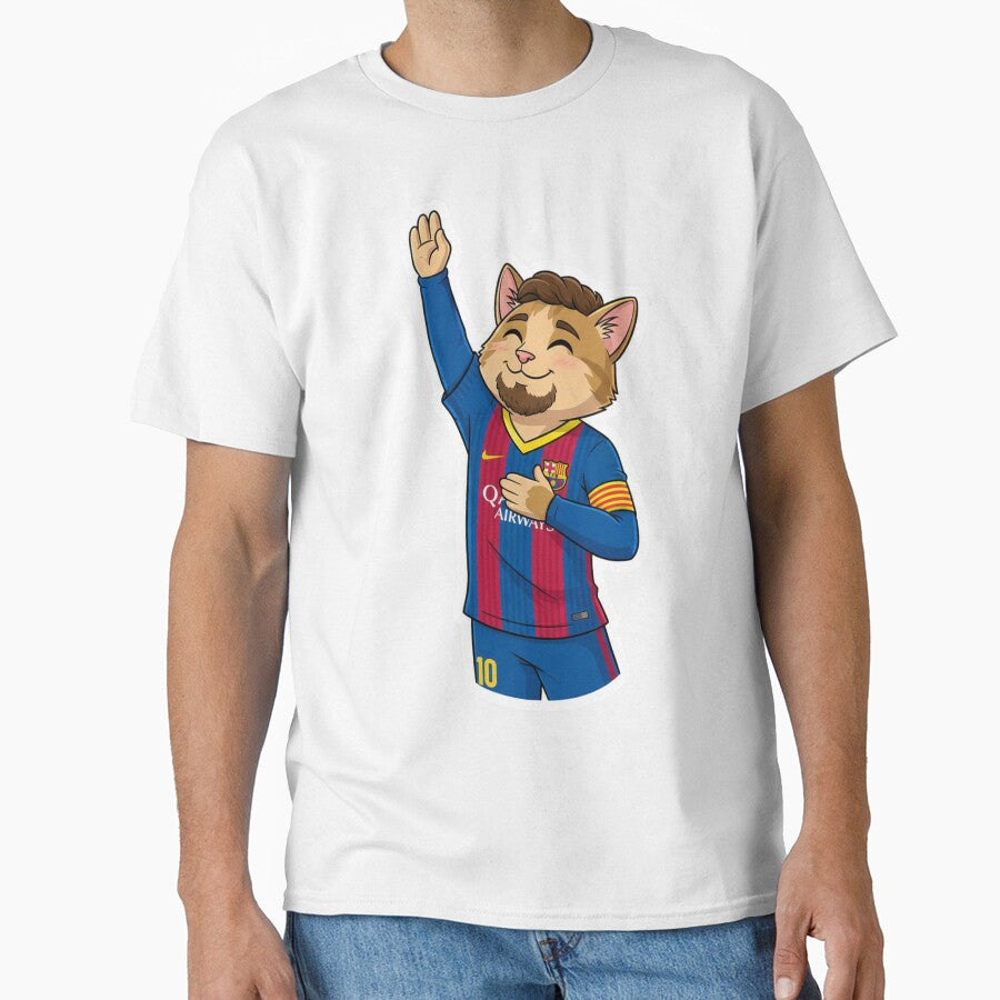 Fcb - Fc Barcelona | Cute Cat Messi with Jersey Barcelona by ArsyArt