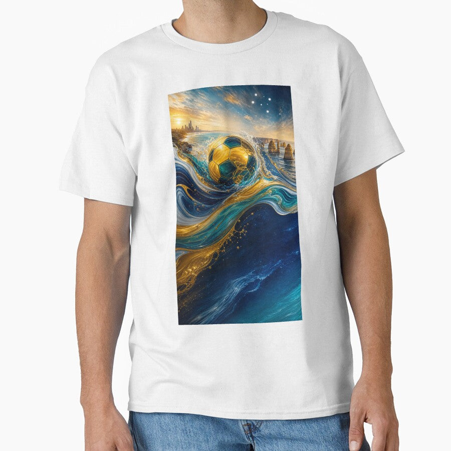Ocean Waves Australia Soccer Fan Art | Illustration | 2026 Soccer Tournament by BrickByDream