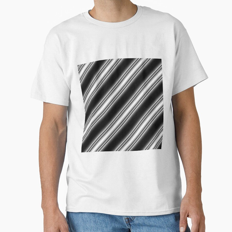 BLACK WHITE AND GREY GLOWING STRIPE by ozcushionstoo