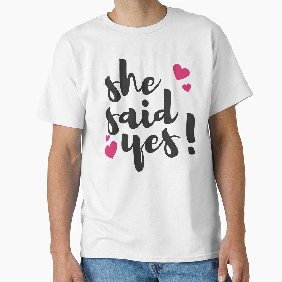 She Said Yes! – Cute Engagement Celebration Love Design by WinterStorm01