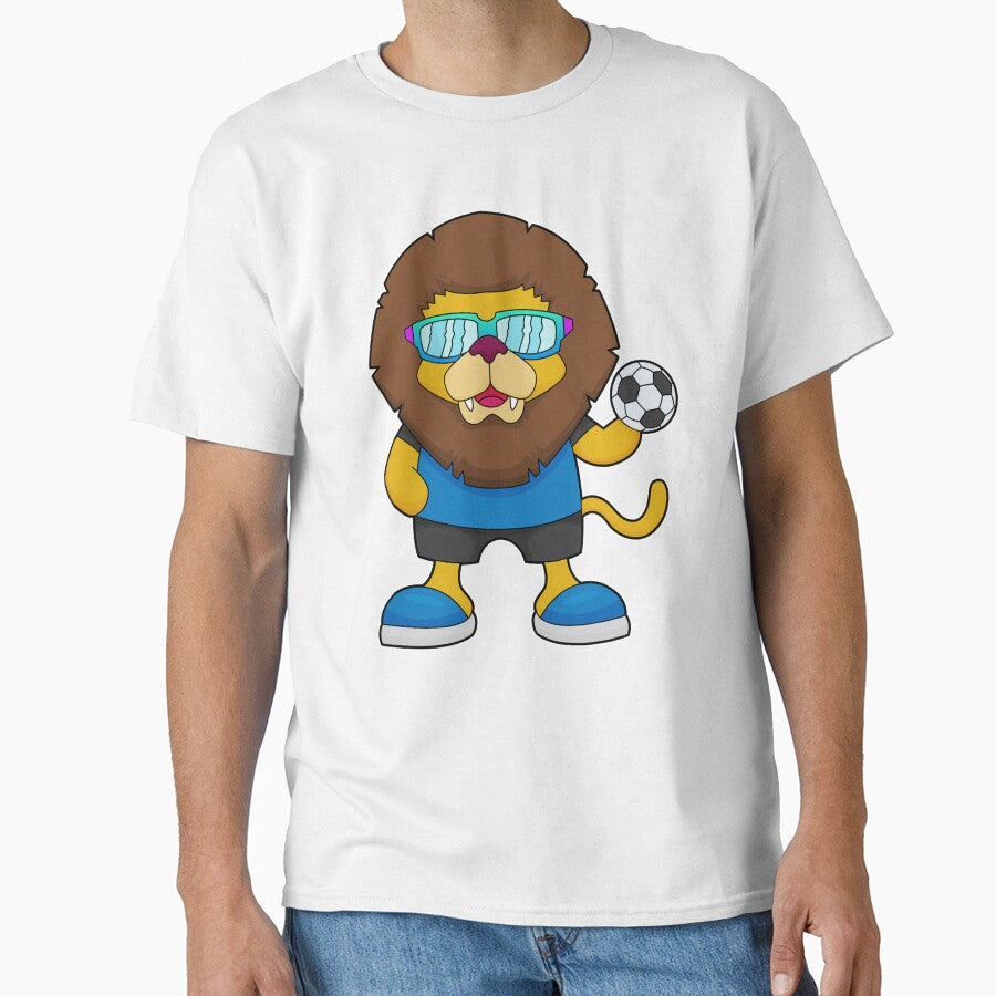 Lion as Soccer player with Soccer by Snabdesign84