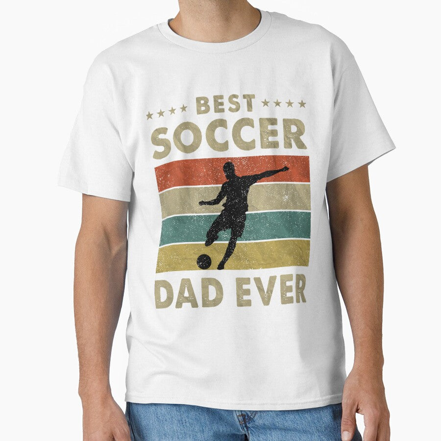 Best Soccer Dad Ever Vintage Soccer Father's Day by RetroStyle247
