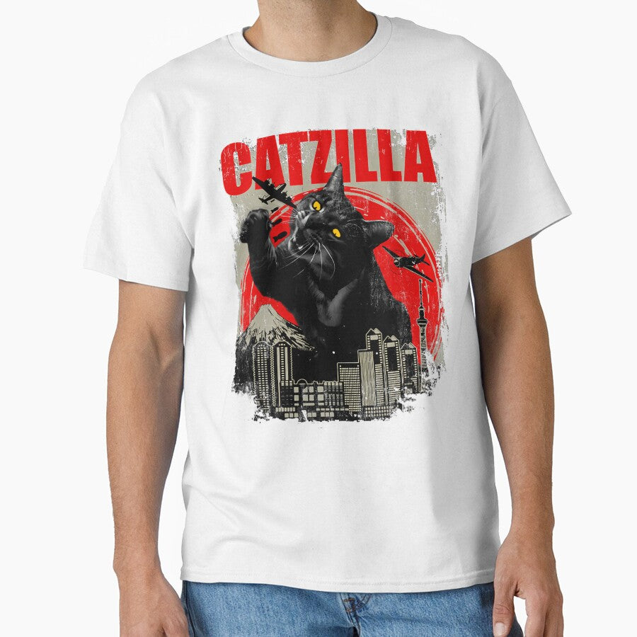 Catzilla - Funny Cat Lover Kitten Kitty Short Sleeve 	 Small by nnaqyuboeyl64