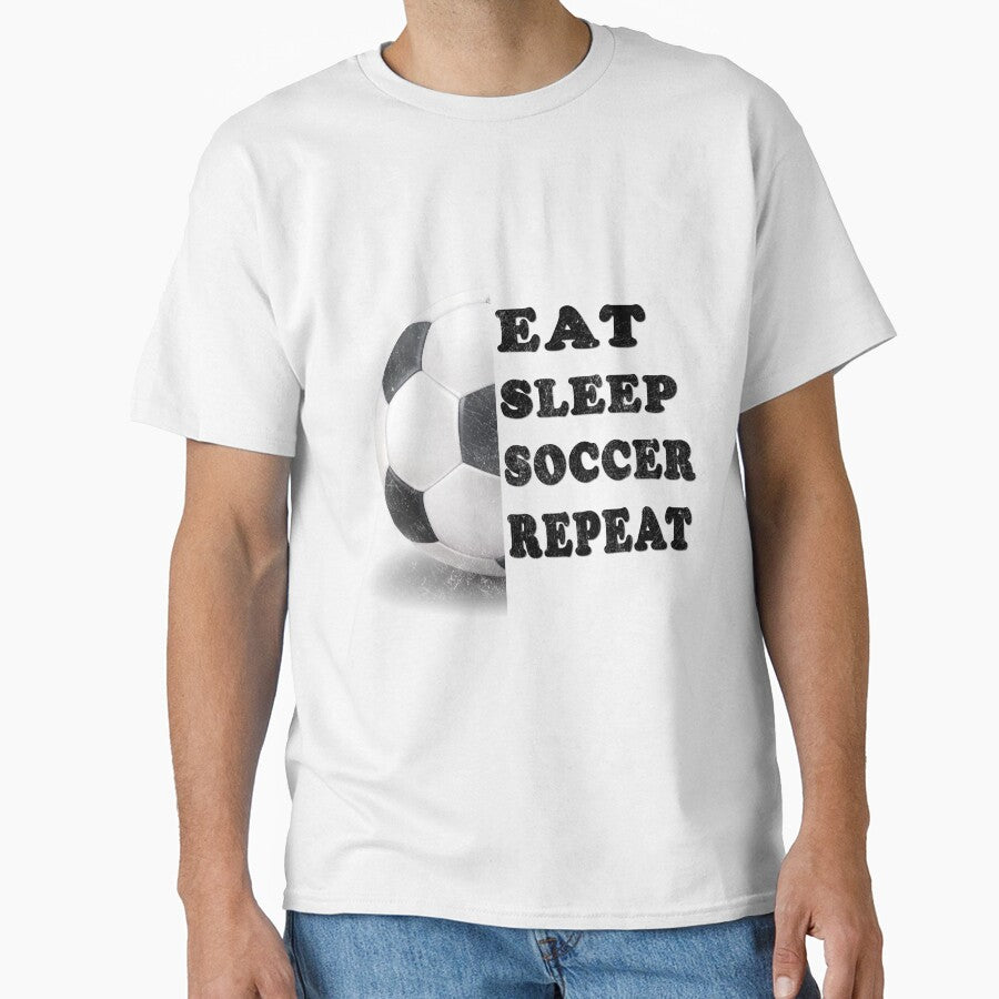 Eat. Sleep. Soccer. Repeat. – Classic Soccer Life T-shirt by SultanKing