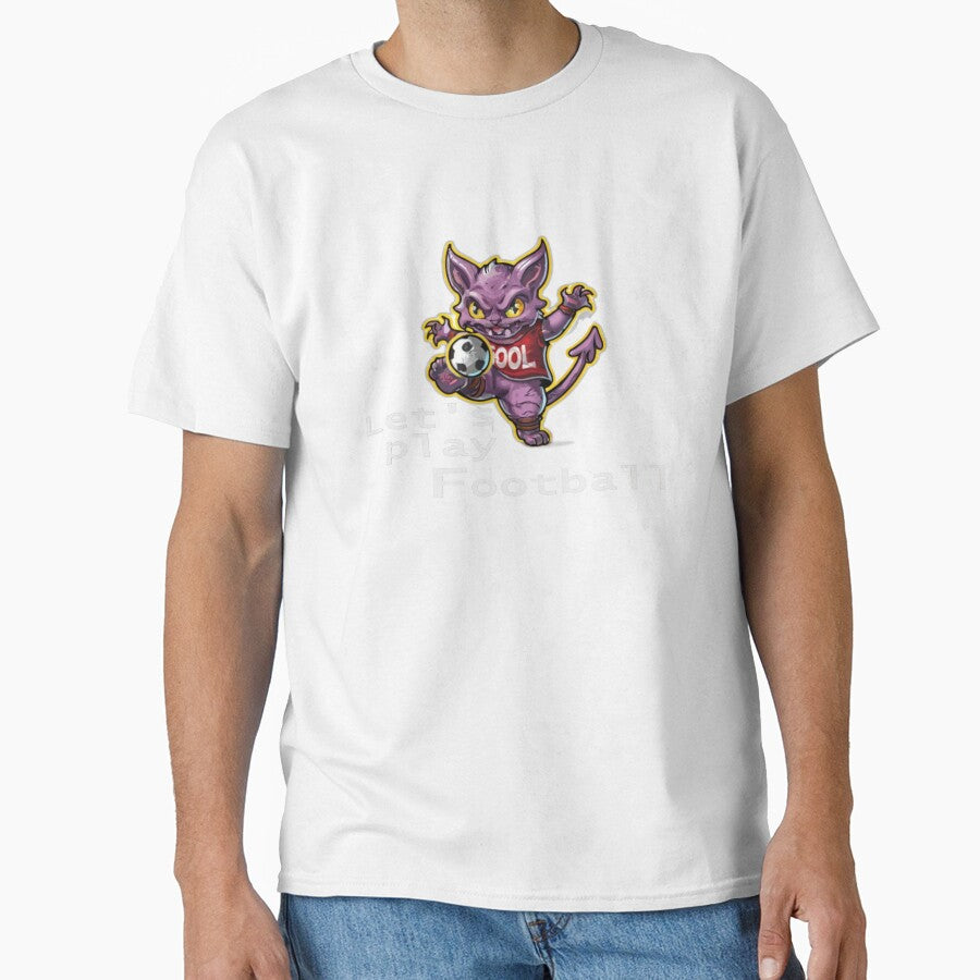 Demon Cat soccer player with text 'Let's play football' by Tomasz  Siennicki