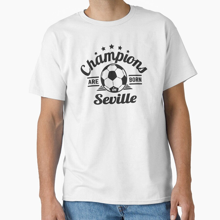 Champions Are Born In Seville , football fans vintage gift by lamjar-art