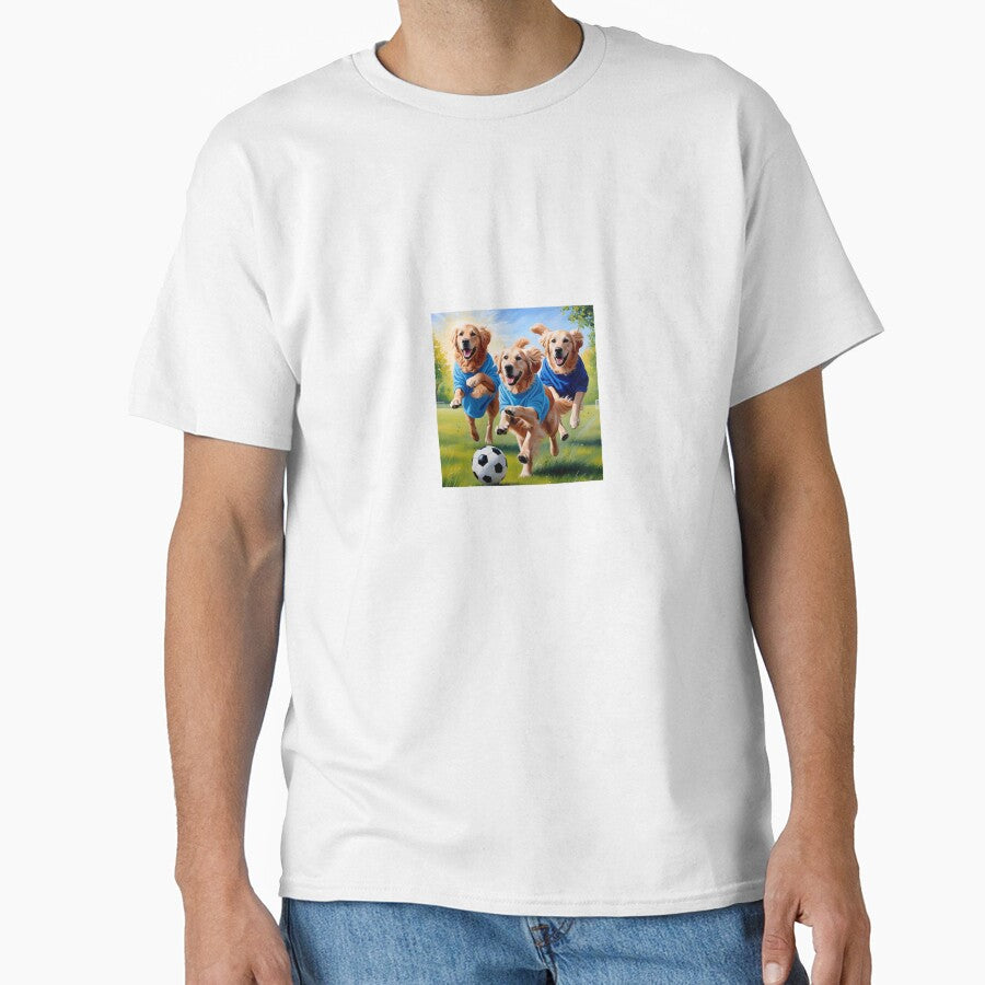 Golden Retrievers love football too! Soccer and Dog Lovers - Chelsea, Everton, Leicester City, Ipswich Town - Any dog, any colour by Humour House Designs