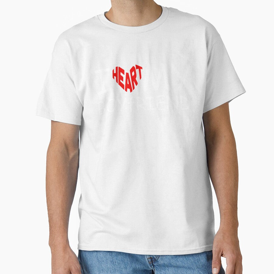 I Heart My Boyfriend Unisex Heavy Cotton Tee, Cute Gift for Him, Valentine's Day Shirt, Everyday Casual Wear, Love T-Shirt by wydstell