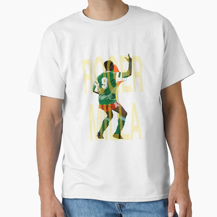 Roger Milla Cameroon Italia 90 Goal Dance Celebration by silkdegreestees