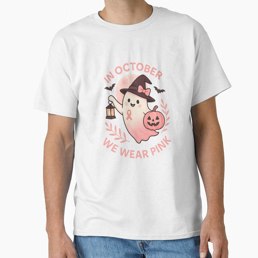 In October We Wear Pink Breast Cancer Awareness Halloween by TalalosART