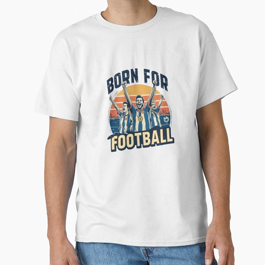 Born For Football Vintage Soccer Fan - Retro Match Day Graphic by PACS0011