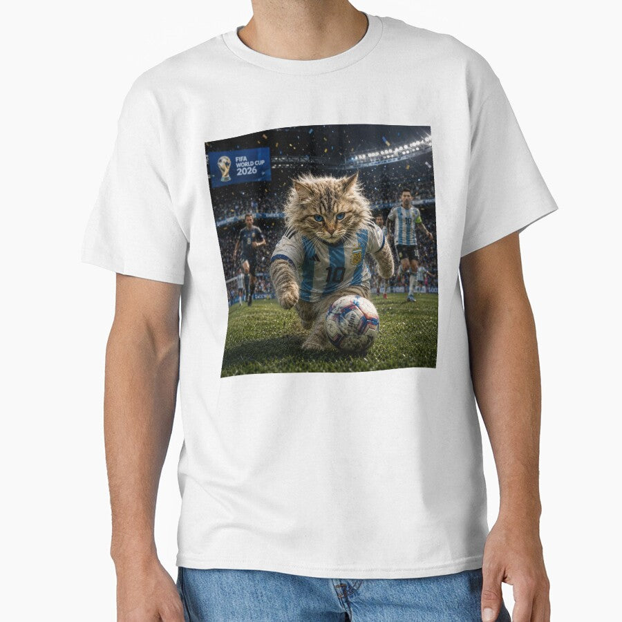 Cute Soccer Cat Art | Football Kitten Illustration | Sports Cat Wall Decor by AbstractAuraArt