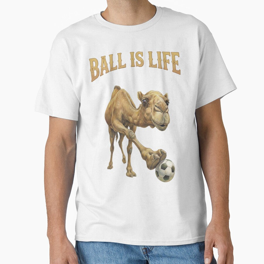 Funny Camel Soccer Player - Ball is Life 3D Animal by JaylArtStore
