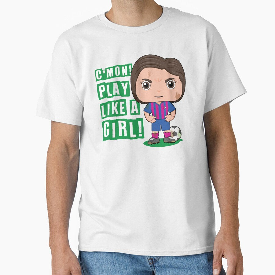 C'mon! Play like a girl - kids soccer design by essjaydesigns