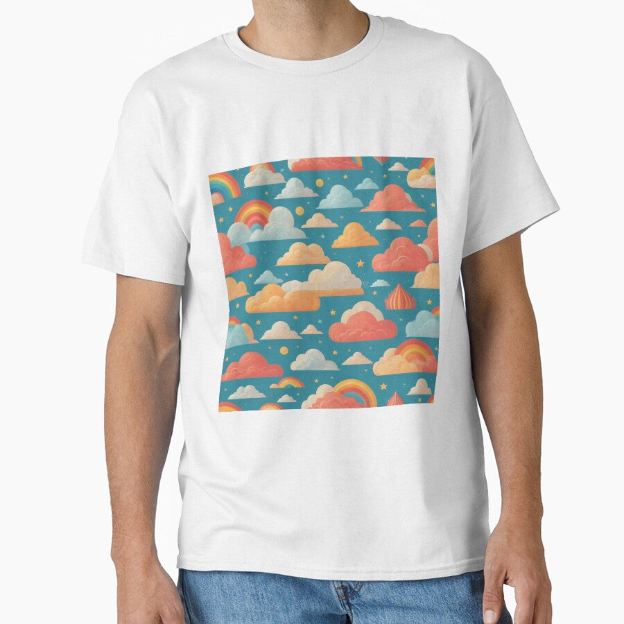 Dreamy Rainbow and Cloud Pattern by SoftLivingCore