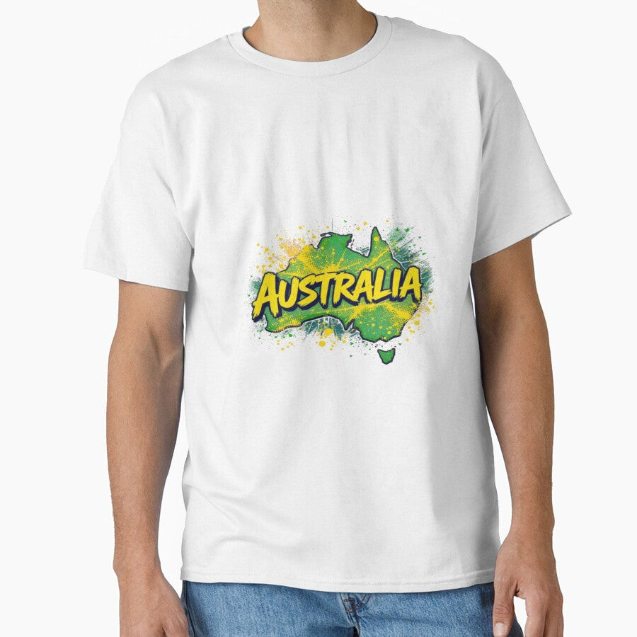 Australia Shattered Energy Football Fan Tee by jackbermess