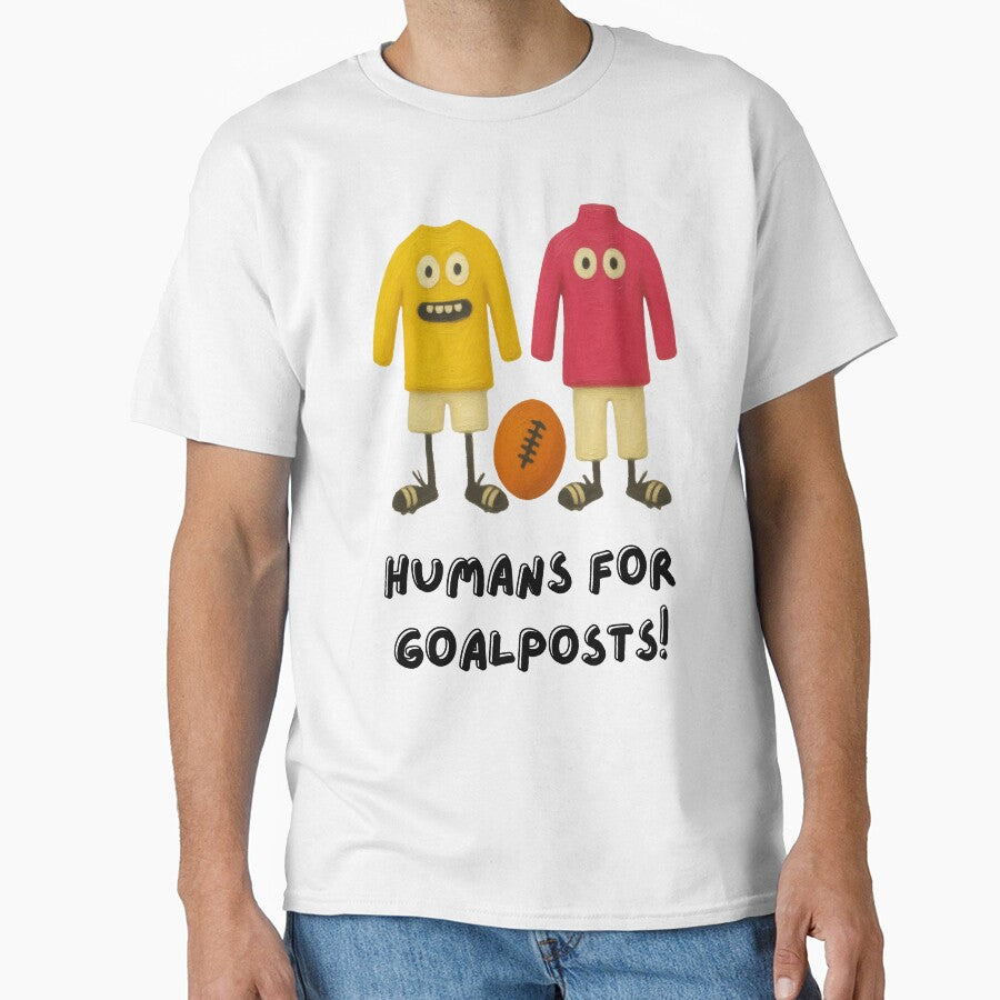 Humans for goalposts by LagoonandBeans