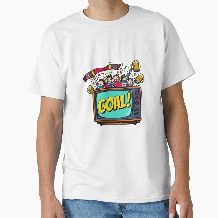 Funny Retro TV Goal Exploding Soccer Fan Match Day by ArtDreamClub
