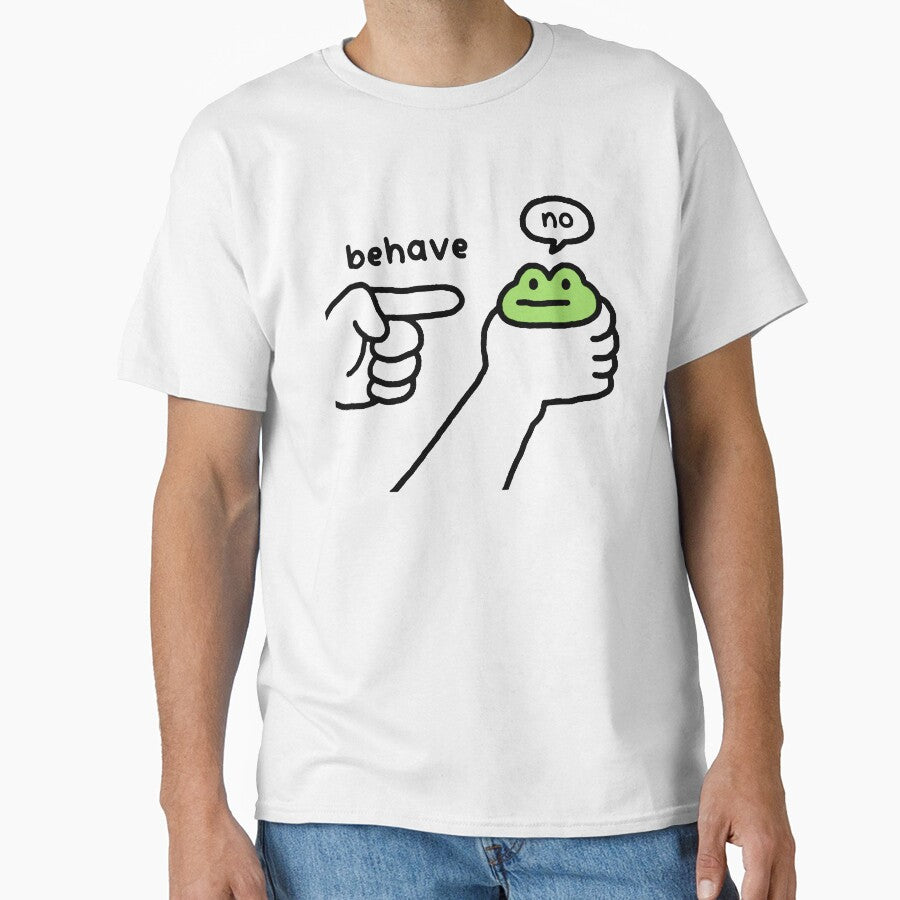 Behave, no… Funny Cute Frog by Buntrockstore