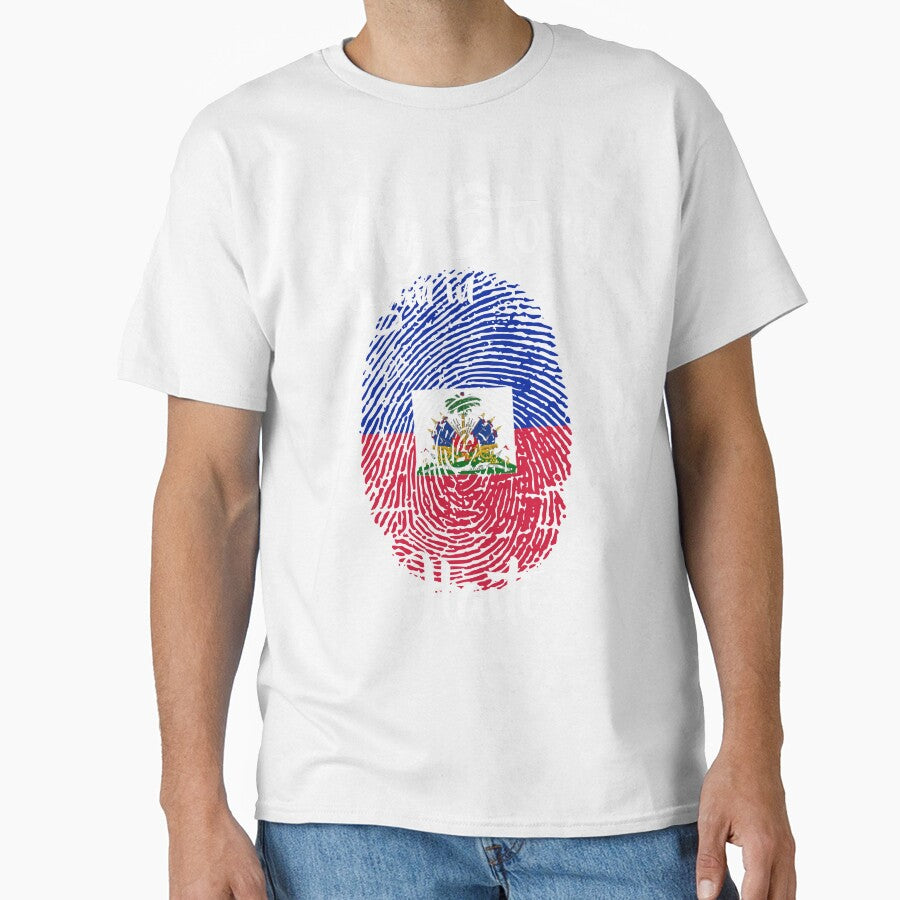 My story began in Haiti Flag Fingerprint DNA Haitian by PartyShirts1