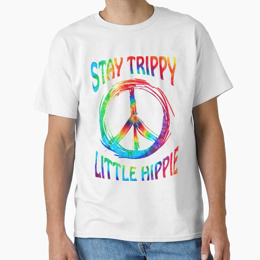 Vintage Retro Stay Trippy LIttle Hippie Peace Love by AntonetteSimo