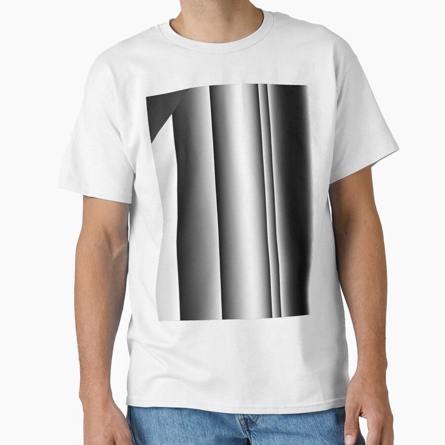 CONTEMPORARY BLACK AND WHITE AND GREY FRACTURED STRIPE by ozcushionstoo
