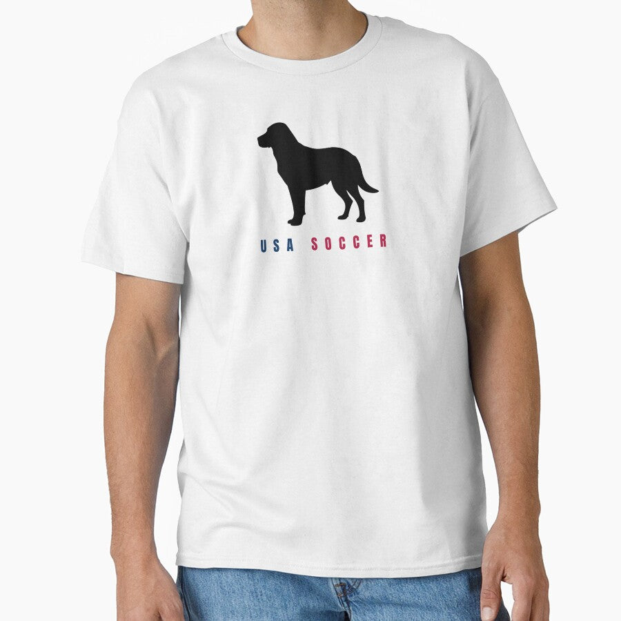 Minimalist Labrador Soccer Line Art Dog by TailPrints