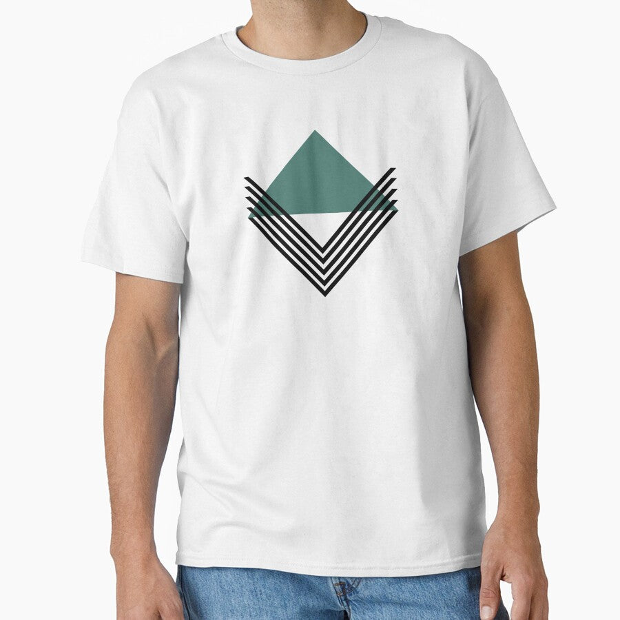 Blue Triangle and Black Lines. Geometric Design. Casual Style. Urban Style. Modern Design. by ElenasCorner