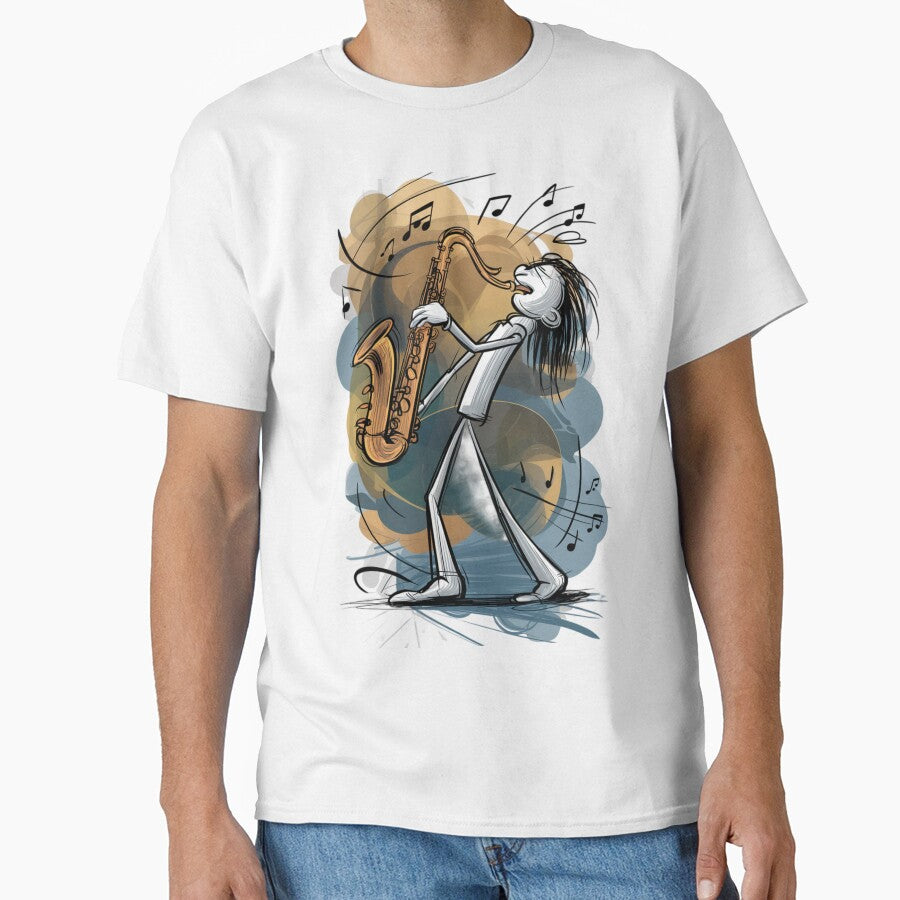 musician playing a saxophone by 123ks