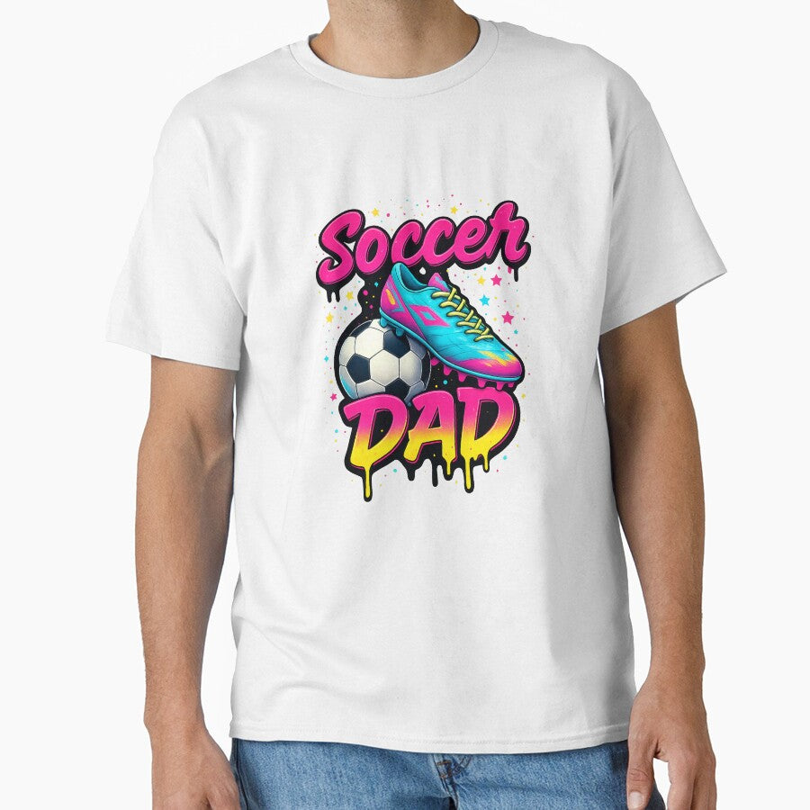 Soccer Dad Neon Drip Respect The Game Cleat Ball Father s Day by TalalosART