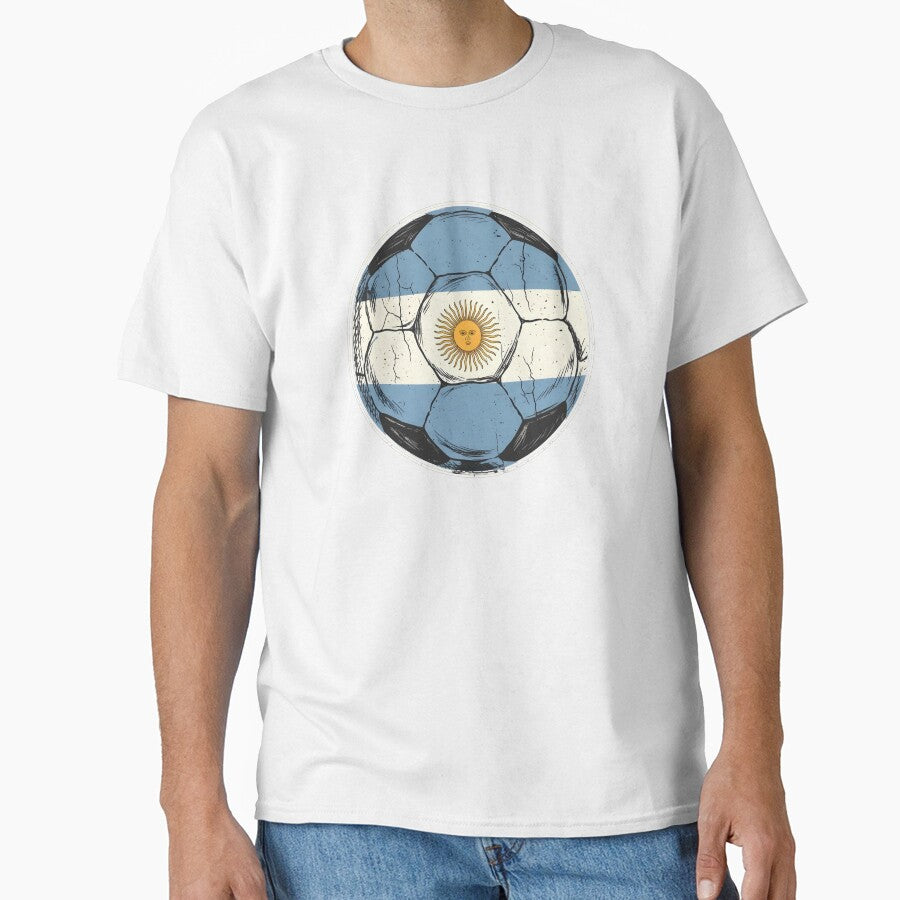 Argentina Soccer Vintage Ball by dudelinart