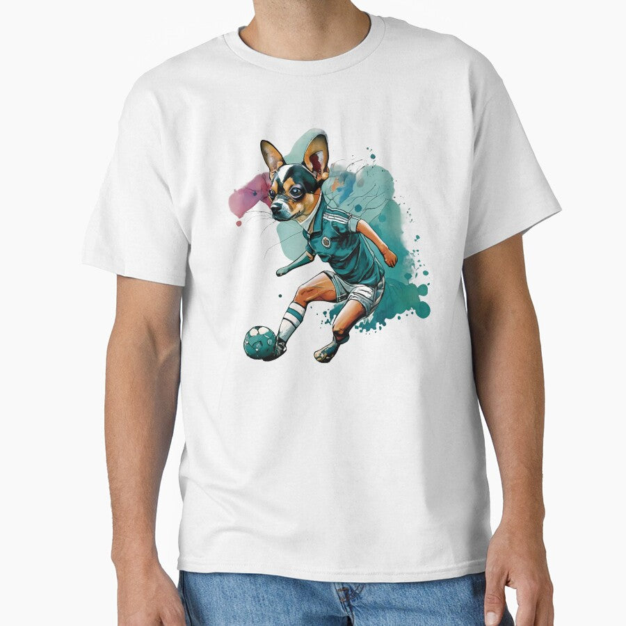chihuahua dog playing soccer by Furrifico