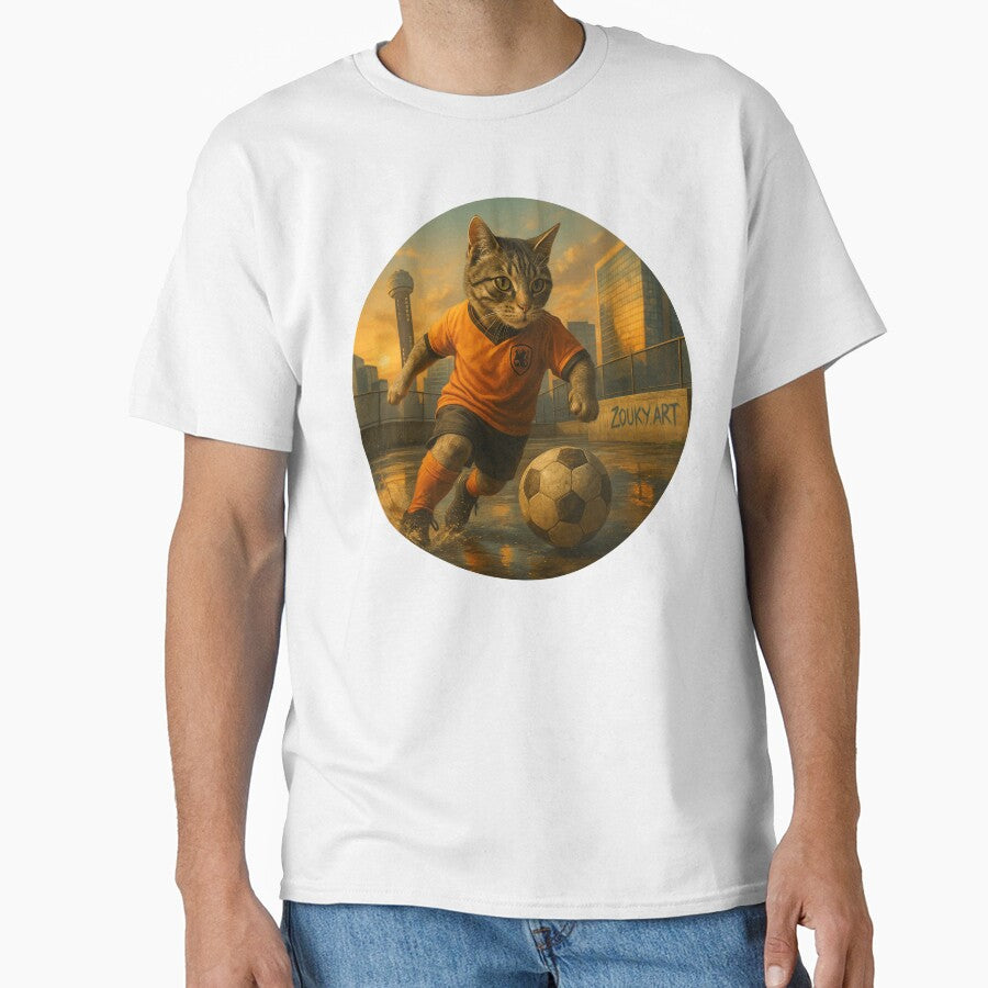 Dutch Soccer Orange Cat – Athletic Feline with Global Game Energy by Zouky.art