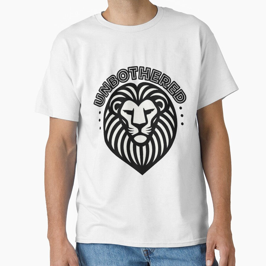 Minimalist Lion Unbothered | Funny Confident Animal Design by LibbArt