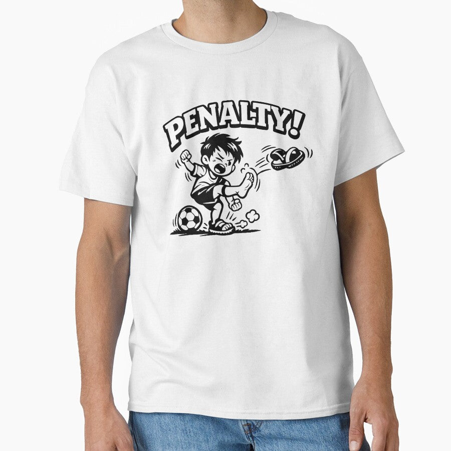 Penalty! Funny Soccer Fail T-Shirt Design by Mikoff04-arts