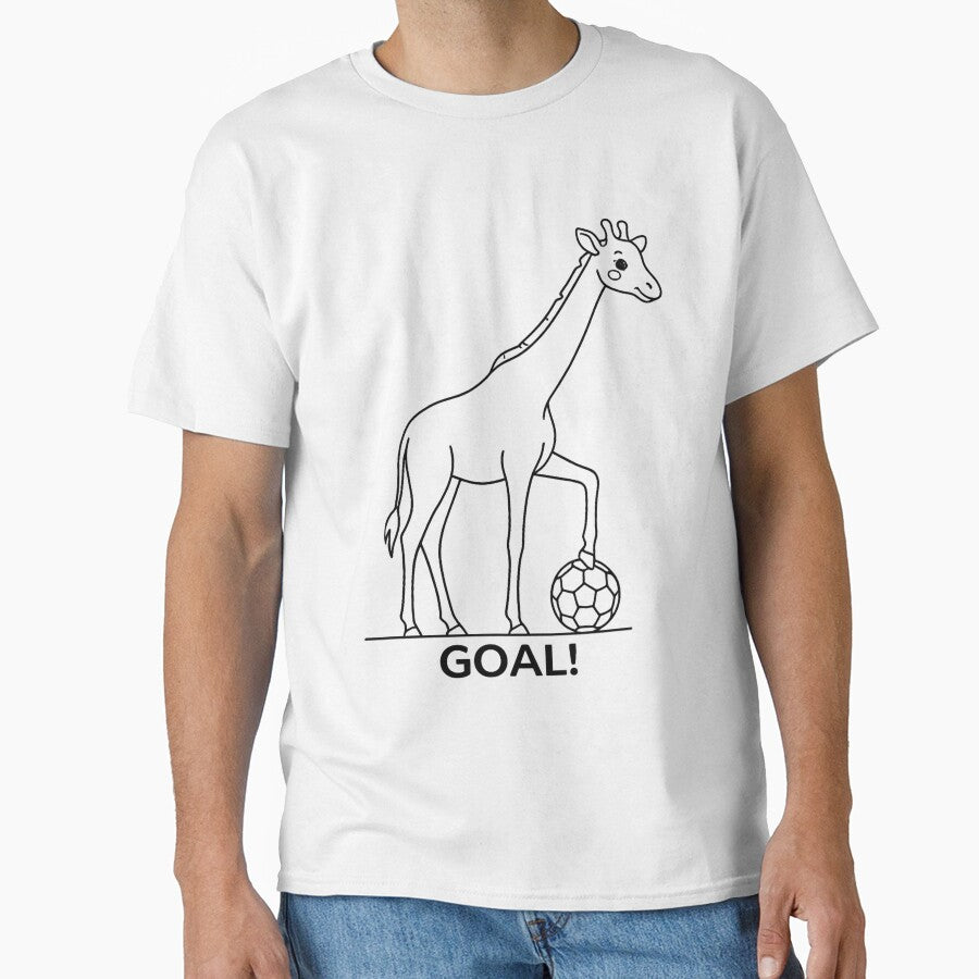Soccer Giraffe Goal Cartoon Animal Design by josflo12